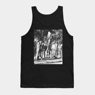 Vintage Photo of Maasai Warrior Jumping Tank Top